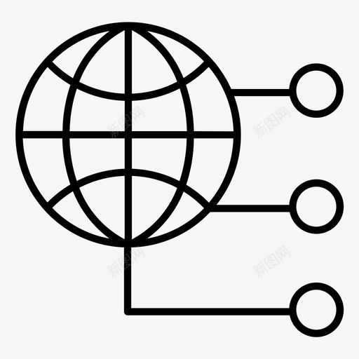 连接地球仪网络连接图标svg_新图网 https://ixintu.com 地球仪 网络连接 连接
