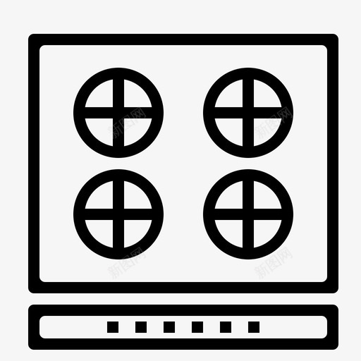 厨房炉灶煤气灶炉顶图标svg_新图网 https://ixintu.com 厨房布边 厨房炉灶 炉顶 煤气灶