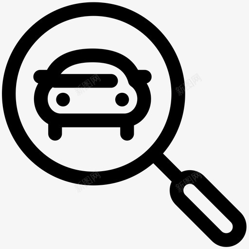 搜索车汽车跟踪车图标svg_新图网 https://ixintu.com 优步 商业营销大纲 搜索车 汽车 跟踪车 运输