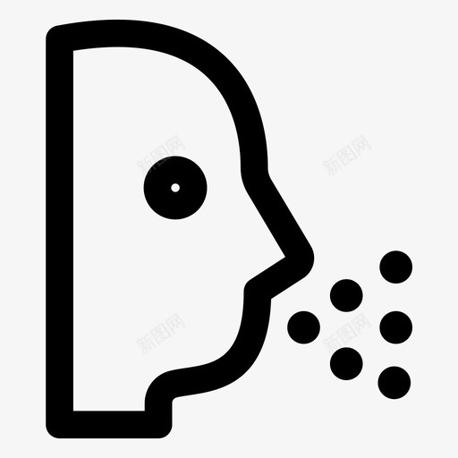 咳嗽细菌生病图标svg_新图网 https://ixintu.com 卡通 咳嗽 生病 细菌