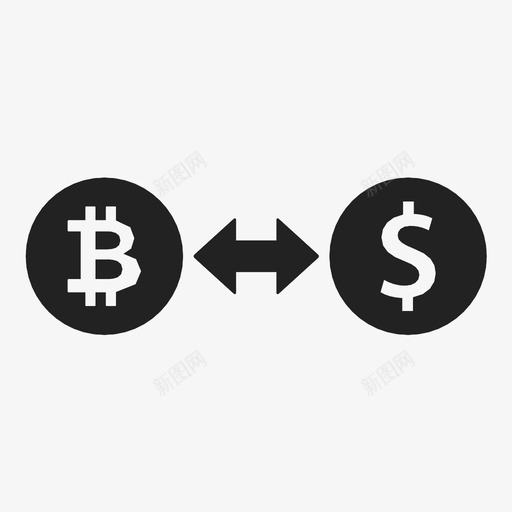 比特币零钱美元图标svg_新图网 https://ixintu.com 比特币 美元 虚拟货币 零钱