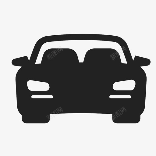 汽车敞篷车跑车图标svg_新图网 https://ixintu.com 交通工具 敞篷车 汽车 跑车