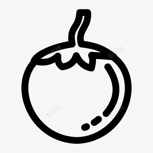 番茄食品新鲜番茄图标svg_新图网 https://ixintu.com 健康 新鲜番茄 番茄 维生素 食品