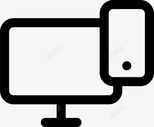 数字设备桌面显示器图标svg_新图网 https://ixintu.com 屏幕 数字硬件 数字设备 显示器 桌面 电话 移动