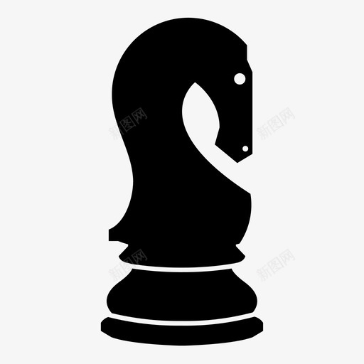 棋子游戏骑士图标svg_新图网 https://ixintu.com 棋子 游戏 玩家 骑士