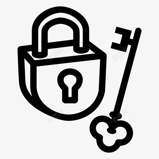 挂锁上锁保护图标svg_新图网 https://ixintu.com 上锁 保护 安全 挂锁