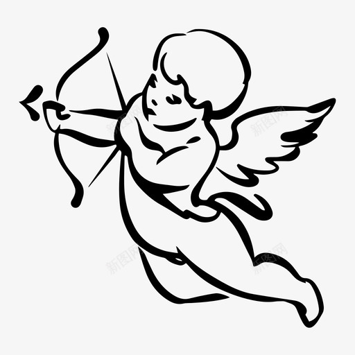 丘比特天使箭图标svg_新图网 https://ixintu.com 丘比特 天使 婚礼 爱情 箭