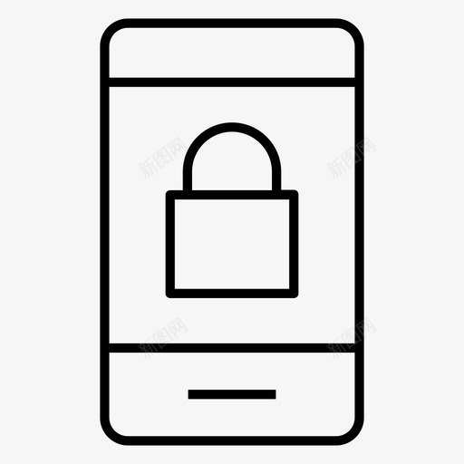 移动锁锁定手机锁定图标svg_新图网 https://ixintu.com 安全 手机锁定 移动锁 锁定