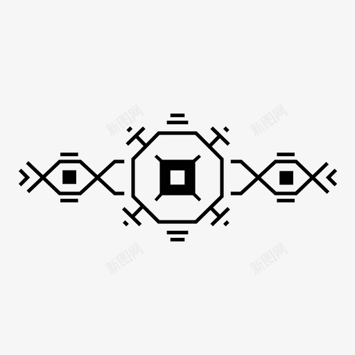 几何图案抽象阿兹特克几何图标svg_新图网 https://ixintu.com 几何图案 几何符号 抽象 装饰 阿兹特克几何