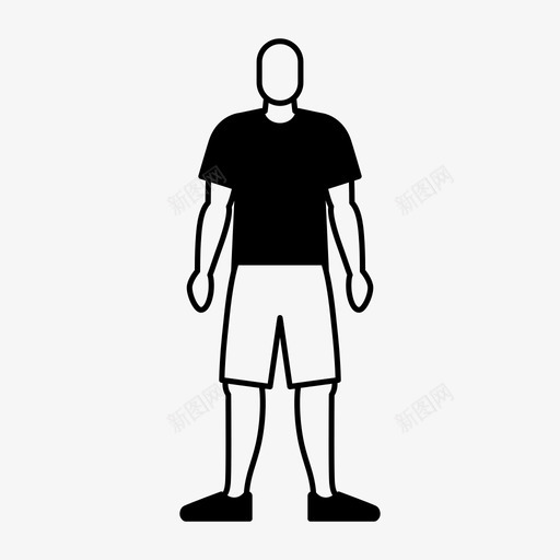 人休闲男性图标svg_新图网 https://ixintu.com 人 休闲 基本人同型 男性 短裤