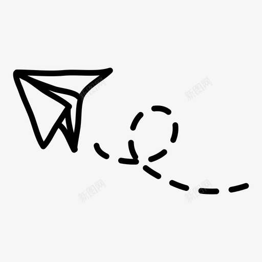 纸飞机飞图标svg_新图网 https://ixintu.com 纸飞机 飞