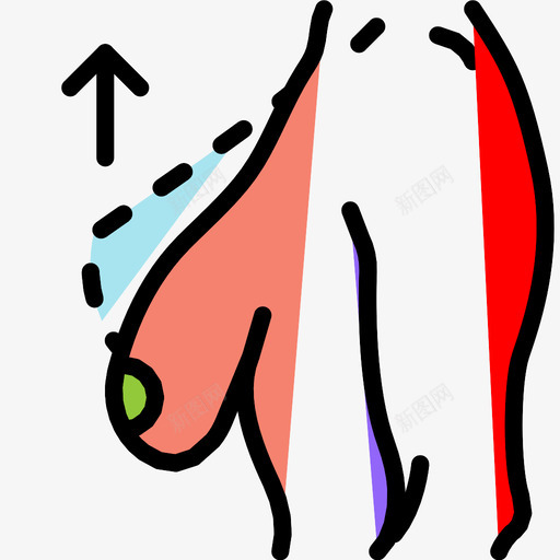 下垂隆胸身体医学图标svg_新图网 https://ixintu.com 下垂隆胸 医学 外科 身体