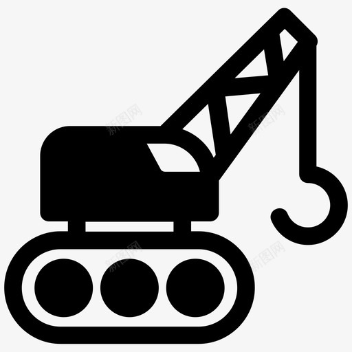 起重机大型车辆图标svg_新图网 https://ixintu.com 大型车辆 起重机