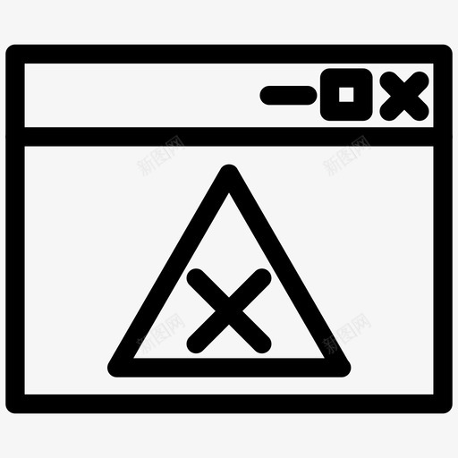 窗口警告有害应用程序页面图标svg_新图网 https://ixintu.com web 基本应用程序51 应用程序 窗口警告有害 页面