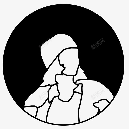 女头像人图标svg_新图网 https://ixintu.com 个人资料 个人资料1 人 头像 女