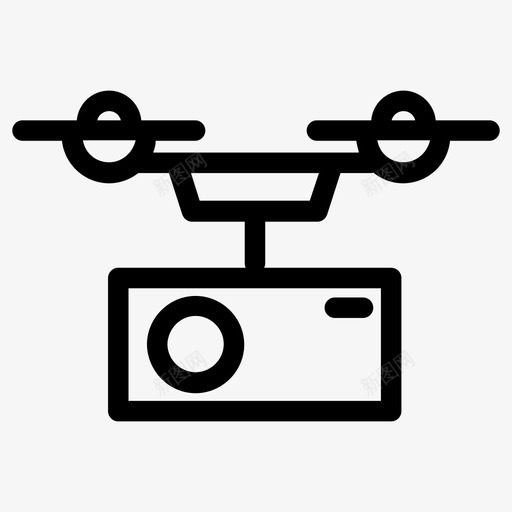无人机无人机摄像头技术图标svg_新图网 https://ixintu.com 技术 无人机 无人机摄像头