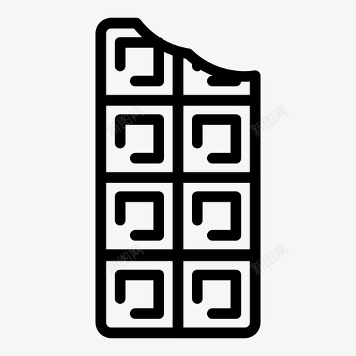 巧克力棒糖果甜点图标svg_新图网 https://ixintu.com 厨房烹饪 巧克力棒 甜点 甜食 糖果 食物