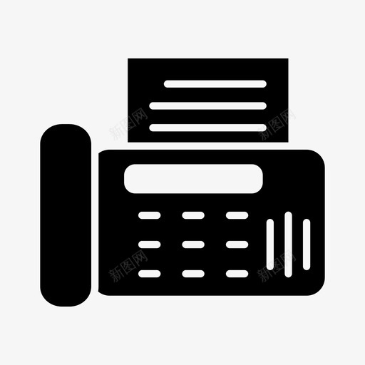 传真机通讯办公室图标svg_新图网 https://ixintu.com 传真机 办公室 电话 纸张 通讯