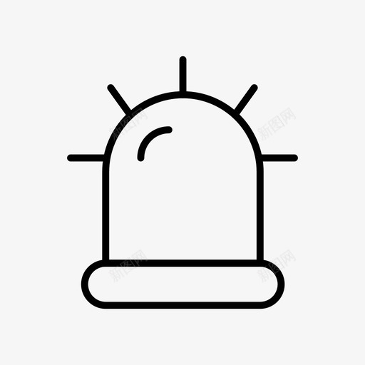 警报灯警报紧急图标svg_新图网 https://ixintu.com 保护 安全细线图标第一卷 紧急 警报 警报灯