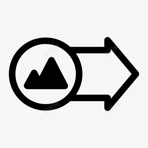 山的方向向导右边图标svg_新图网 https://ixintu.com 右边 向导 小径 山的方向