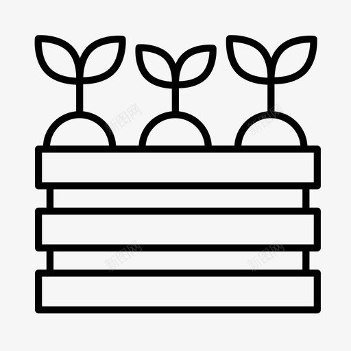 蔬菜农场花园图标svg_新图网 https://ixintu.com 农业 农场 有机 植物 种植 花园 蔬菜