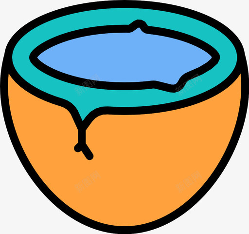 椰子吃食物图标svg_新图网 https://ixintu.com 切片 吃 椰子 水果 食物