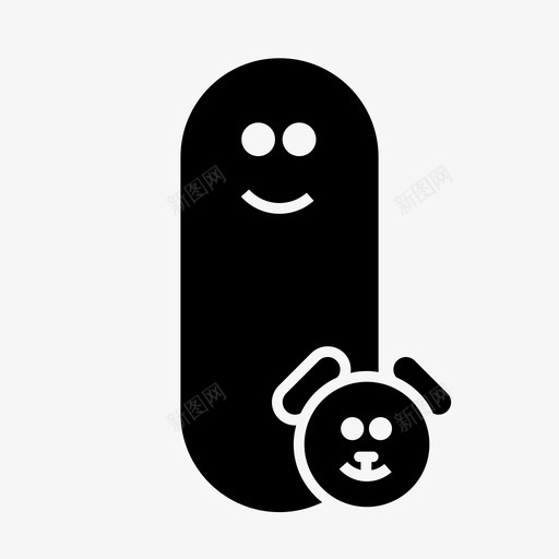 宠物主人动物狗图标svg_新图网 https://ixintu.com 动物 宠物主人 宠物护理 小狗 沃尔斯特家庭 狗 狗主人