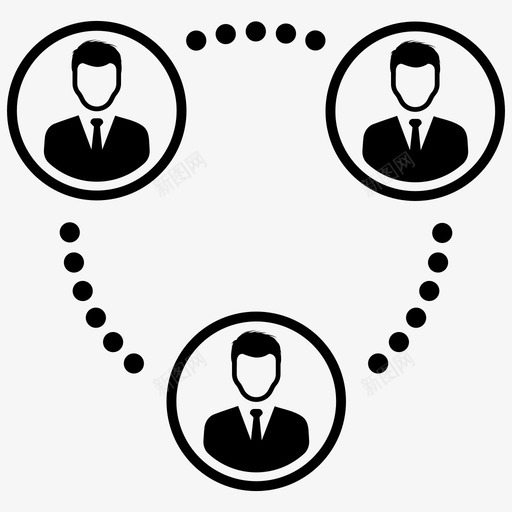 团队合作商务沟通图标svg_新图网 https://ixintu.com 商务沟通 团队合作