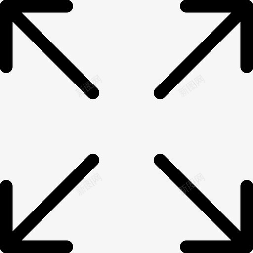 全屏箭头调整大小图标svg_新图网 https://ixintu.com 全屏 箭头 经济第2部分 缩放 调整大小