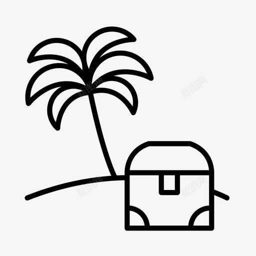 宝藏黄金岛屿图标svg_新图网 https://ixintu.com 宝藏 寻宝 岛屿 海盗 热带 黄金