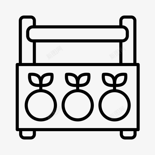 果篮食品花园图标svg_新图网 https://ixintu.com 园艺 市场 有机 果篮 花园 西红柿 食品