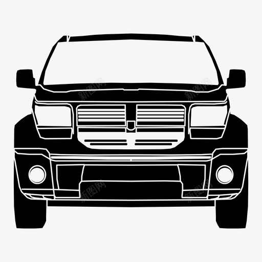 汽车4x4道奇图标svg_新图网 https://ixintu.com 4x4 旅行车 汽车 道奇