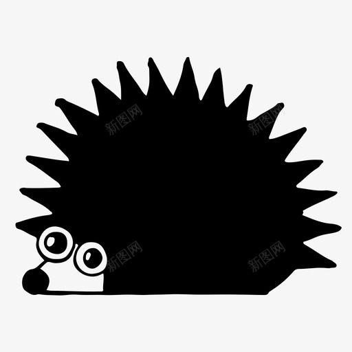 刺猬动物手绘图标svg_新图网 https://ixintu.com 刺猬 动物 手绘 素描 自然