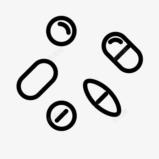 药丸药店药物图标svg_新图网 https://ixintu.com 处方 药丸 药店 药房 药物