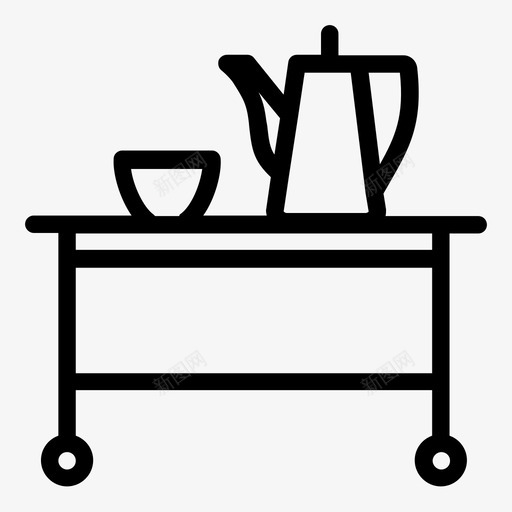 咖啡桌茶茶几图标svg_新图网 https://ixintu.com 咖啡桌 茶 茶几