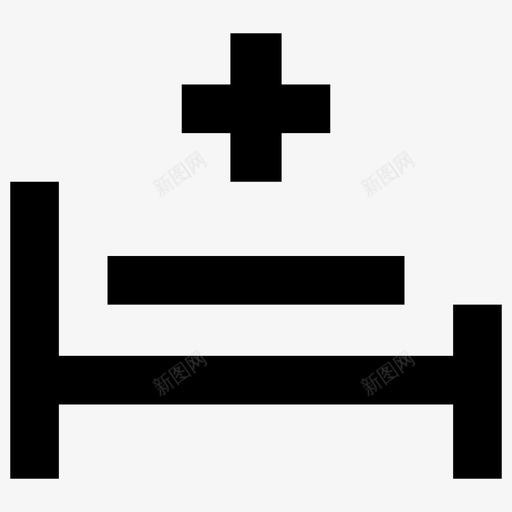 担架医疗保健医院图标svg_新图网 https://ixintu.com 医生字形图标 医疗保健 医院 担架 病床