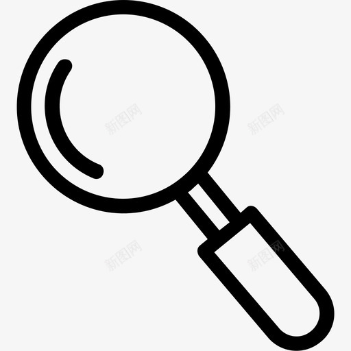 放大镜搜索查看图标svg_新图网 https://ixintu.com 搜索 放大镜 查看 缩放 网页设计平滑线条图标