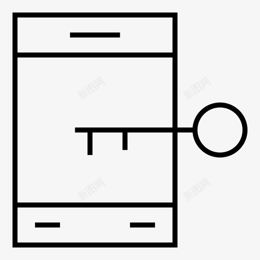 移动锁保护安全图标svg_新图网 https://ixintu.com 保护 安全 安全细线图标第一卷 智能手机 移动锁