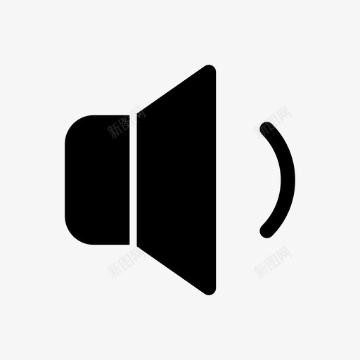 音量低声音音量1图标svg_新图网 https://ixintu.com 声音 音量1 音量低