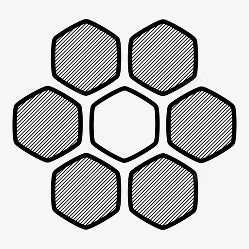 邻里环境蜂巢图标svg_新图网 https://ixintu.com 环境 蜂巢 被包围 邻近 邻里