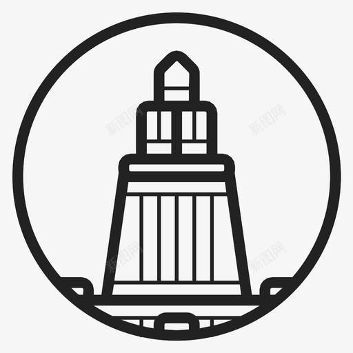 亚历山大灯塔希腊亚历山大灯塔旅游图标svg_新图网 https://ixintu.com 世界奇迹 亚历山大灯塔 塔 希腊亚历山大灯塔 旅游
