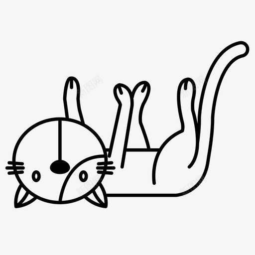 猫w字母表动物图标svg_新图网 https://ixintu.com 动物 可爱 字母 字母表 猫w