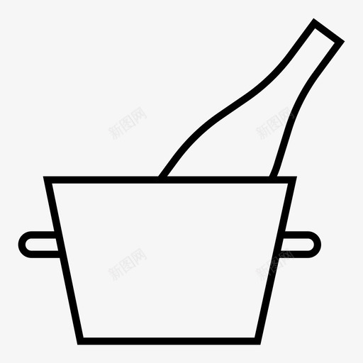 香槟瓶酒精饮料图标svg_新图网 https://ixintu.com 派对 派对饮料 酒精 饮料 香槟瓶