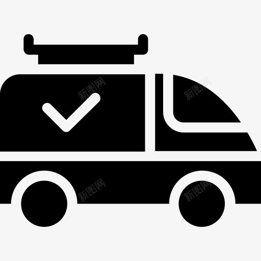 皮卡车货车商用车图标svg_新图网 https://ixintu.com 商用车 皮卡车 货车 迷你皮卡 送货字形图标 送货车