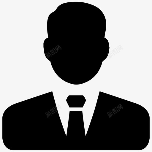 商人男性经理图标svg_新图网 https://ixintu.com 商业图标集1 商人 男性 经理 职业