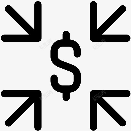减钱美元降图标svg_新图网 https://ixintu.com 低 减钱 商业营销大纲 美元 降