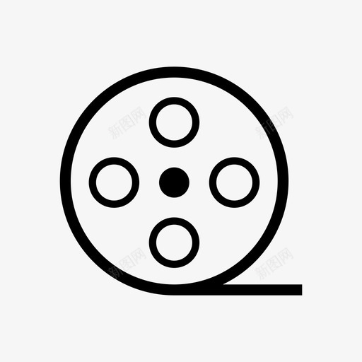 介质胶片卷盘图标svg_新图网 https://ixintu.com 介质 胶片卷盘