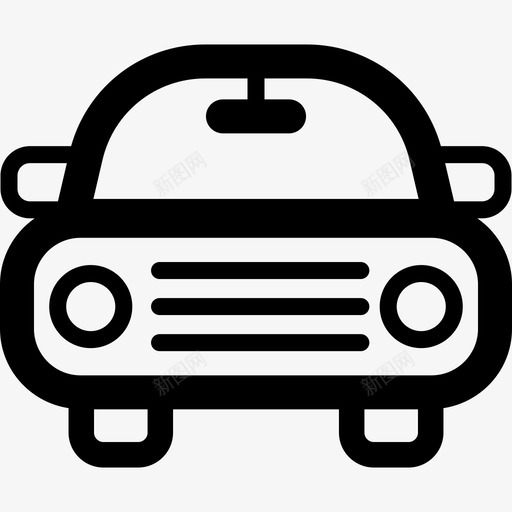 正面旧车运输工具图标svg_新图网 https://ixintu.com 正面旧车 运输工具