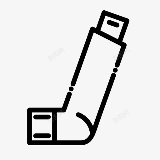 吸入器哮喘药物图标svg_新图网 https://ixintu.com 吸入器 哮喘 药房 药物