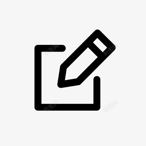 写文档编辑图标svg_新图网 https://ixintu.com 写 基本线图标 文档 笔 编辑 铅笔